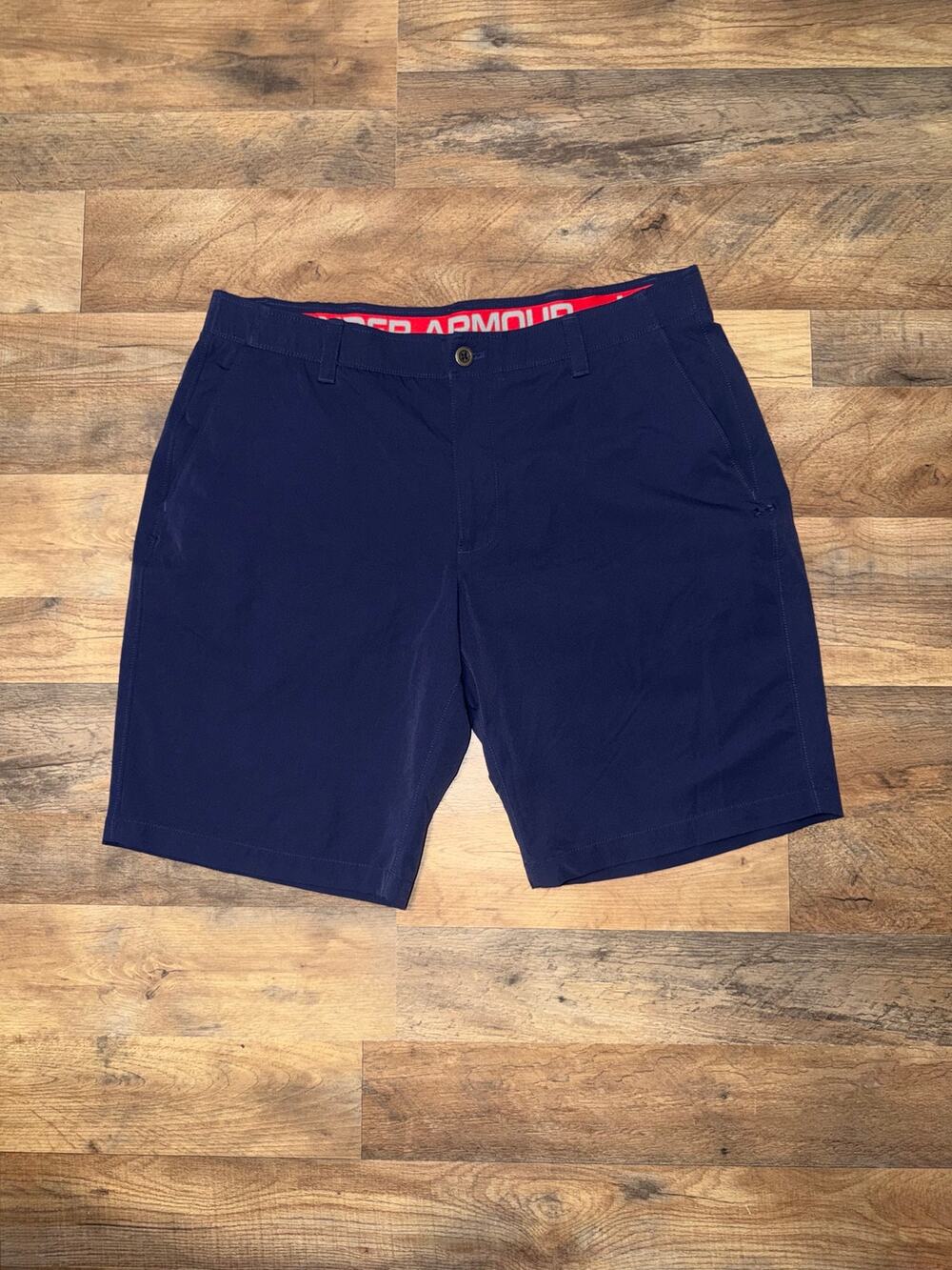 Under armour men’s navy blue golf shorts